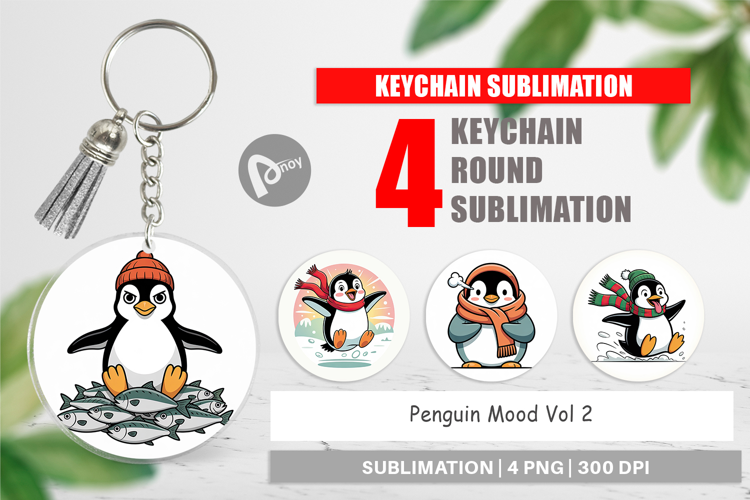 Keychain Penguin Mood