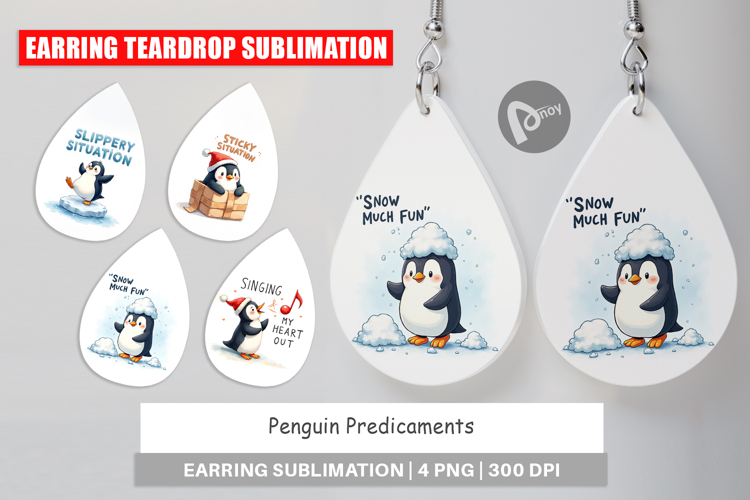 Penguin Predicaments Earring
