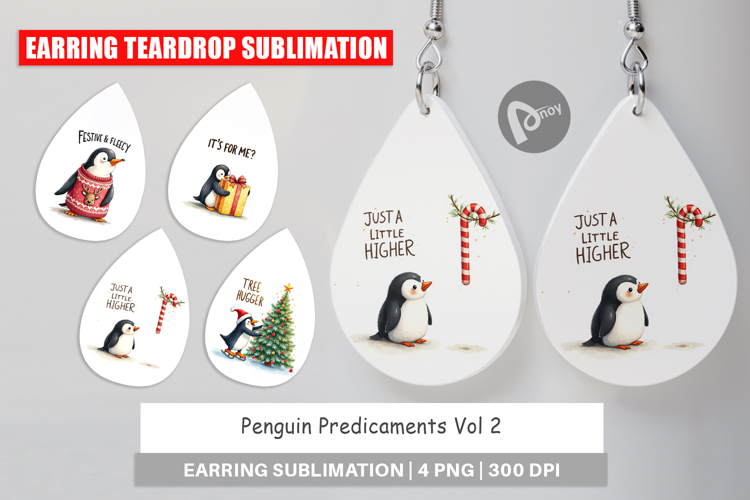 Penguin Predicaments Earring