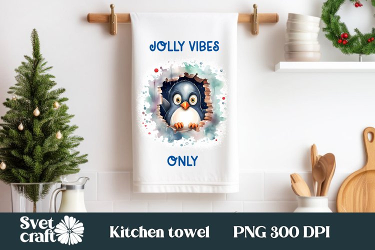 Christmas kitchen towel sublimation