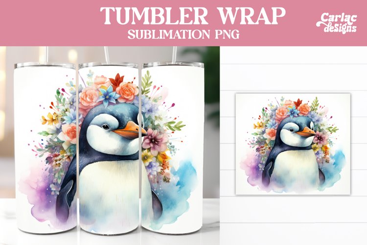 Penguin Tumbler Sublimation Wrap