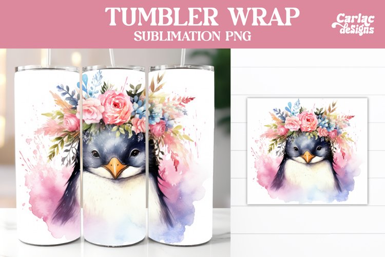 Penguin Tumbler Sublimation Wrap