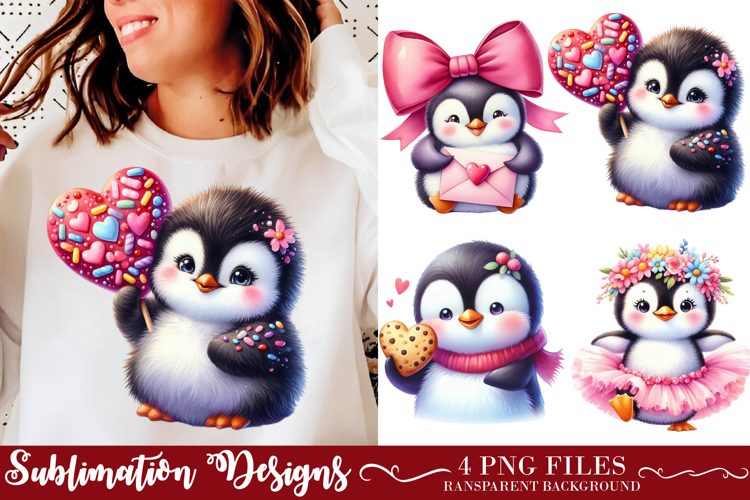 Penguin Valentines Day Clipart