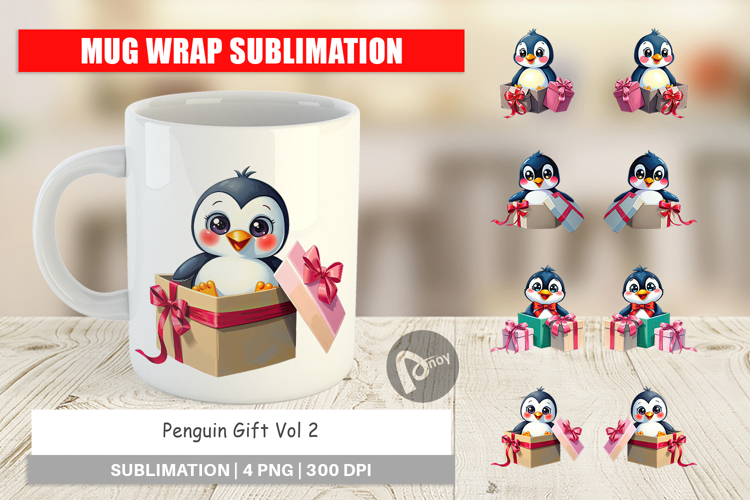 Mug Wrap Penguin Gift