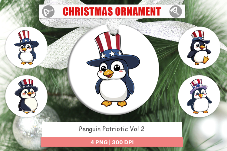 Ornament Penguin Patriotic example image 1