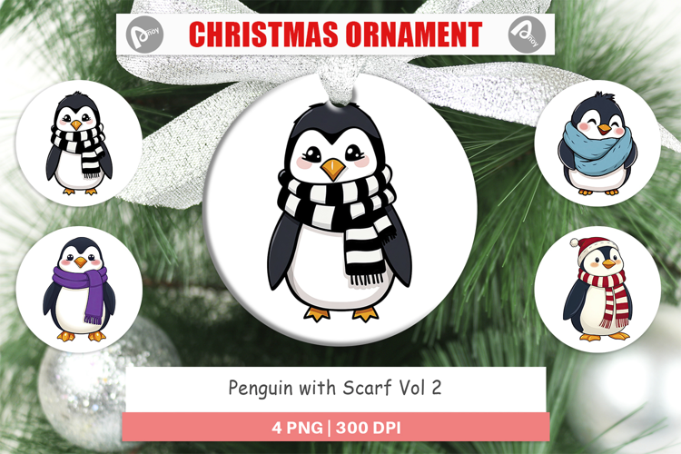 Ornament Penguin with Scarf