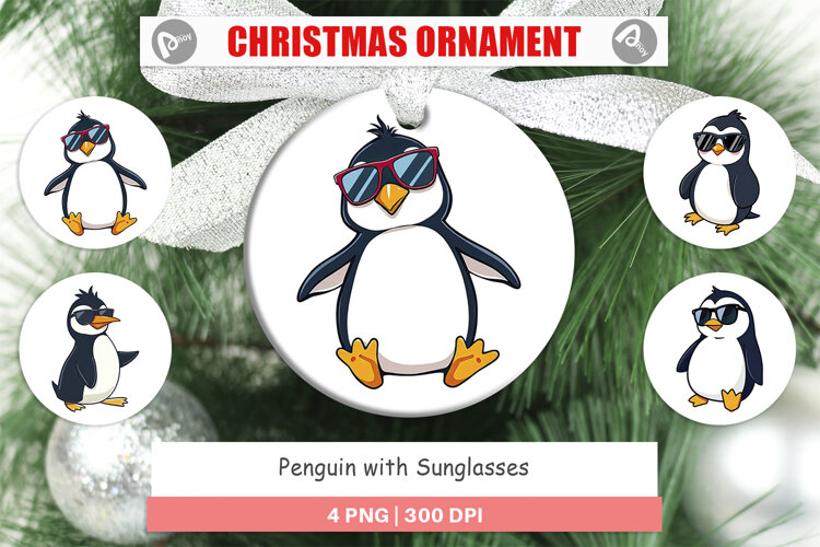 Ornament Penguin with Sunglasses example image 1