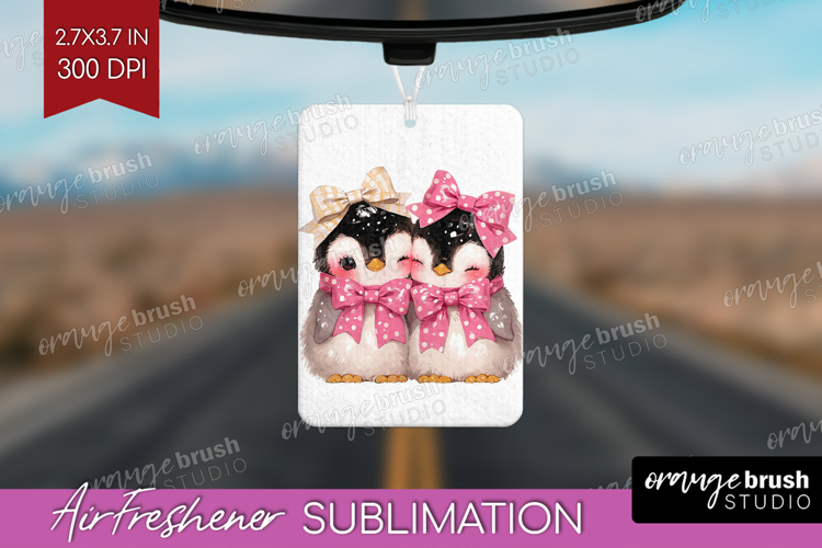 Penguins Valentine Air Freshener PNG Cute Valentines Day PNG