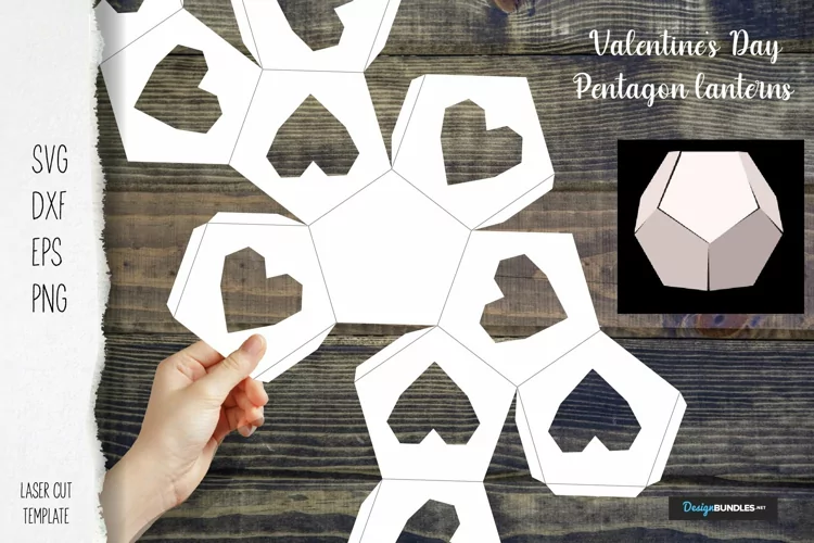 Pentagon Valentine's Day lanterns paper cut