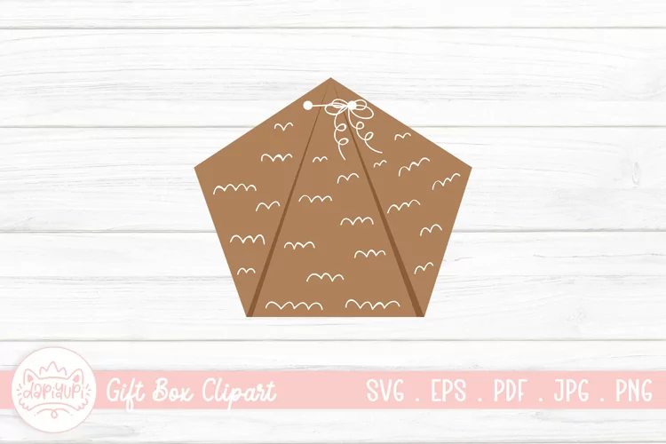 Brown Gift Box Clipart SVG | Gift Box Present