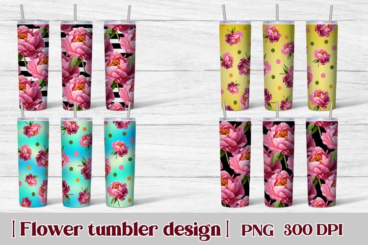 Flower tumbler wrap bundle, Mothers day sublimation tumbler wrap 20 Oz, peony flower tumbler sublimation, peonies tumbler wrap, summer tumbler design.