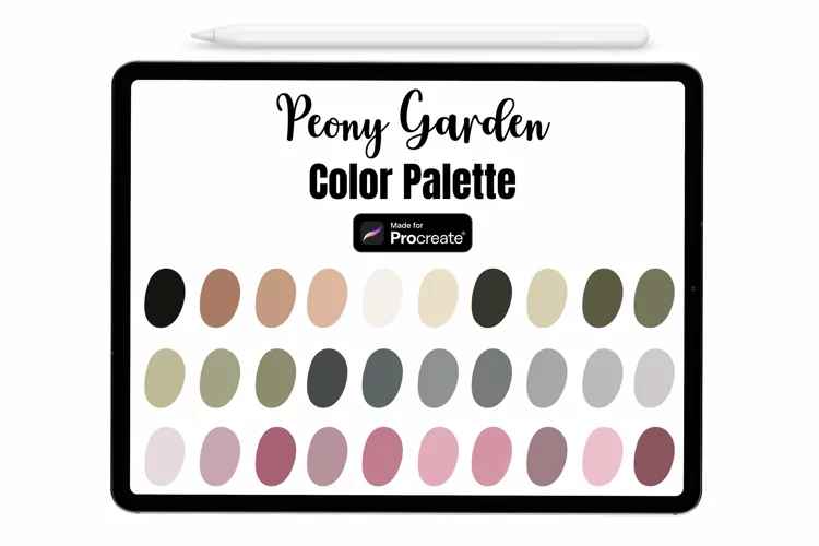 Peony Garden Procreate Palette - Procreate Color palette