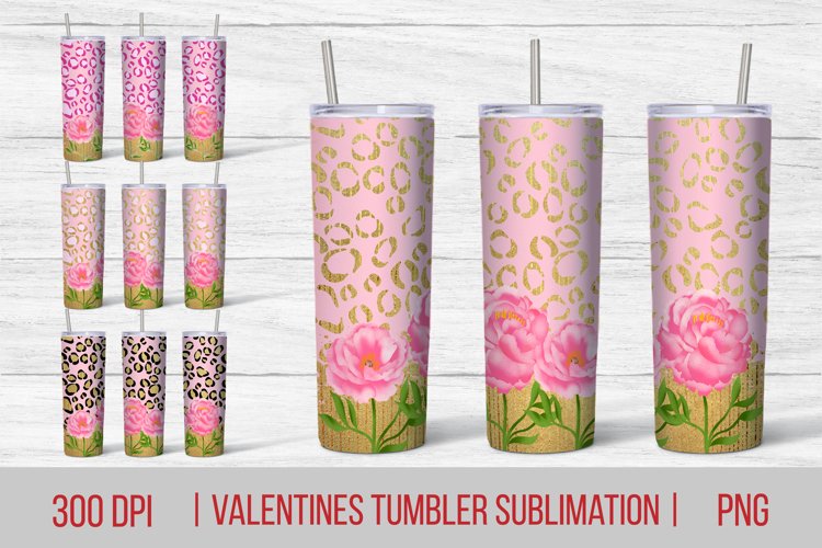 Mothers day sublimation tumbler wrap 20 Oz, peony flower tumbler sublimation, pink leopard tumbler wrap. summer tumbler design.