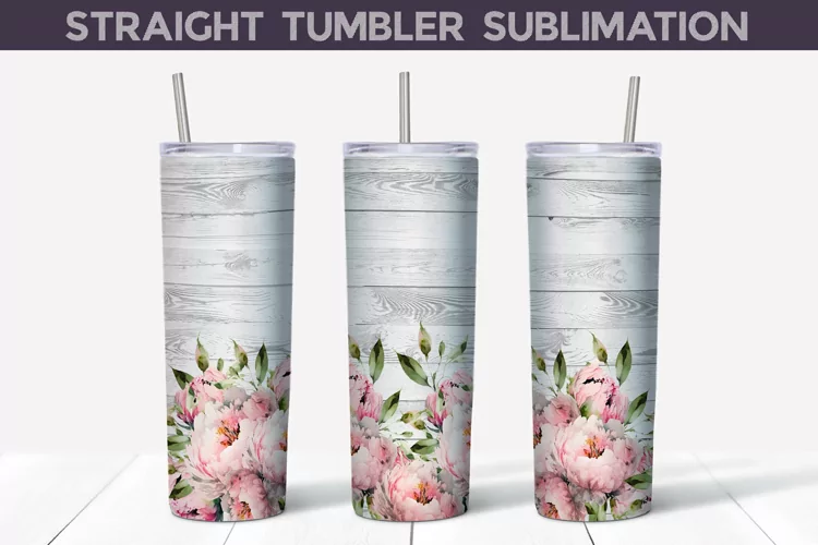 Peony Tumbler Sublimation Design | Mothers Day Tumbler