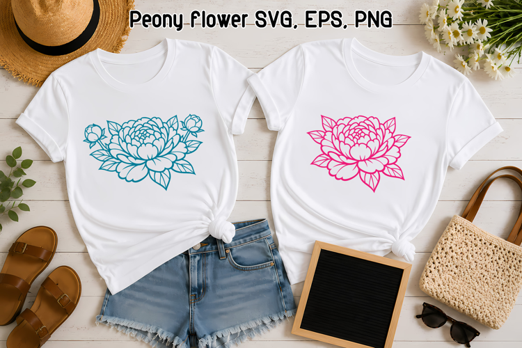 Peony Flower SVG Design | Floral SVG