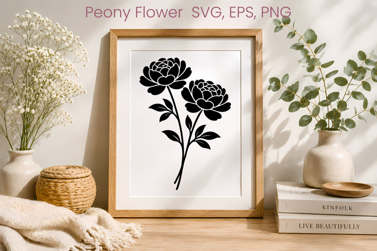 Elegant Peony Flower SVG Design | Floral SVG