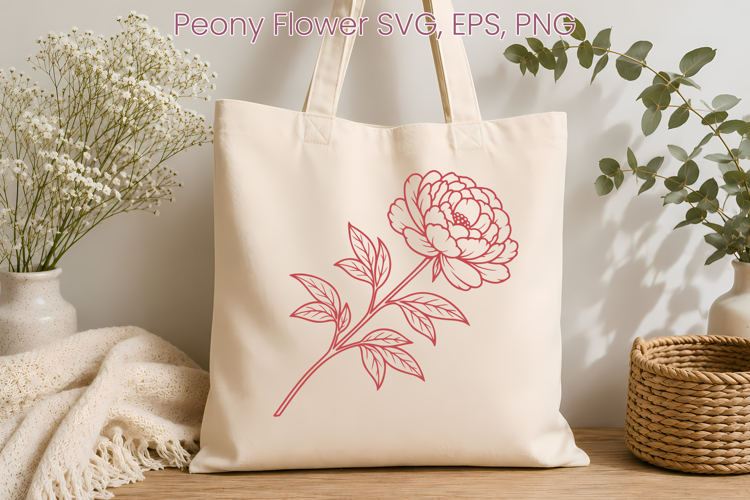 Peony Flower SVG Image 6