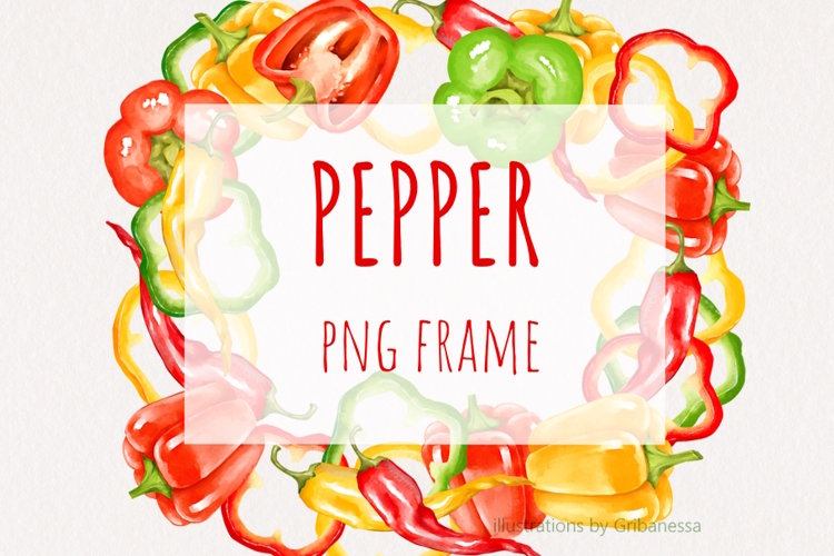 Pepper Frame Design | PNG
