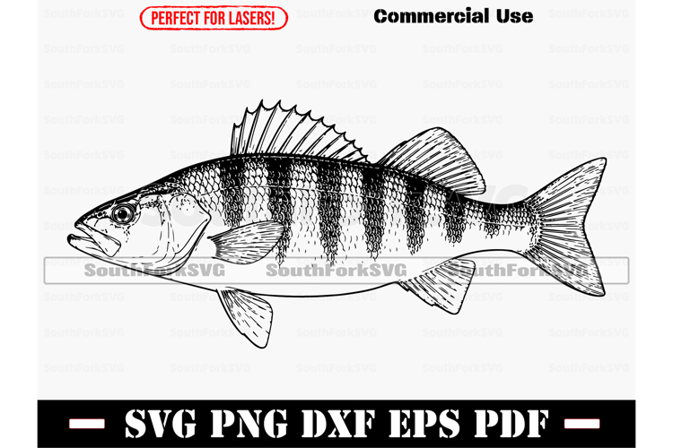Perch SVG PNG DXF EPS PDF example image 1
