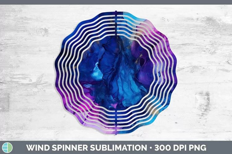 Periwinkle Wind Spinner | Sublimation Spinner Designs