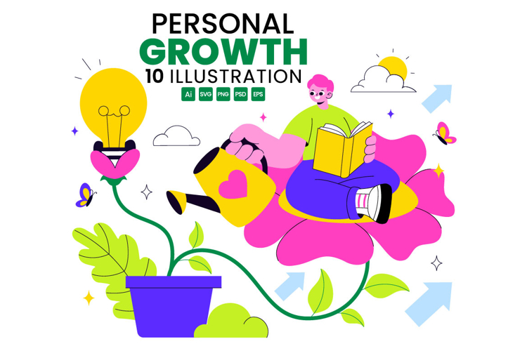10 Personal Growth Illustration