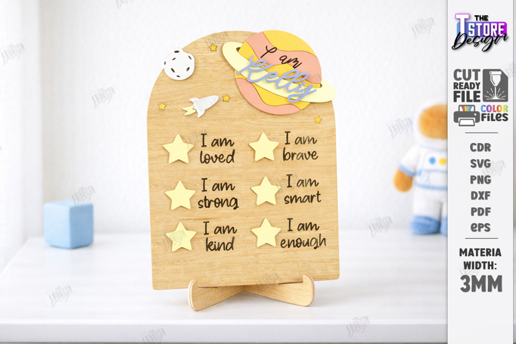 Daily Affirmations for Kids Laser Cut | Motivational SVG