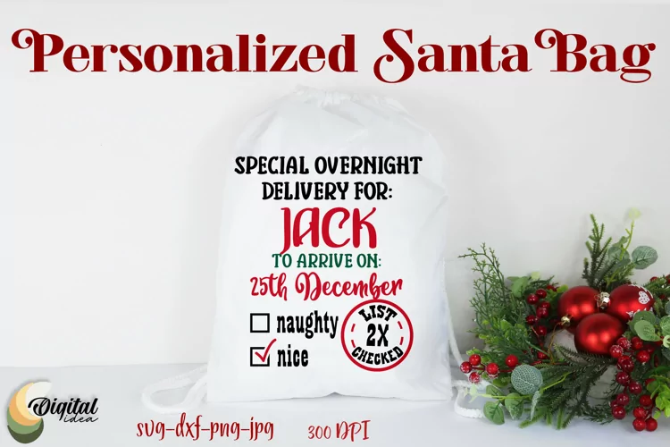 Personalized Santa Bag SVG. Personalized SVG. Santa Express