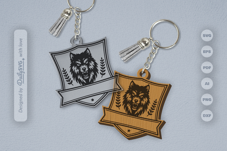 Personalize Wild Animal Keychain Laser Cut SVG