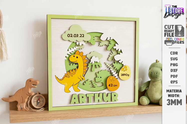 Baby Birth Announcement Laser Cut | Newborn | Nursery Decor