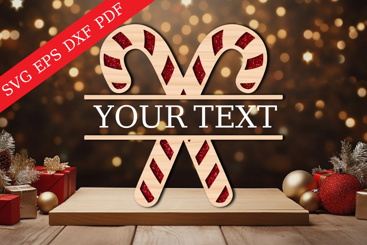 Personalized Candy Cane Sign SVG