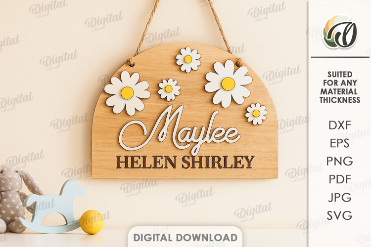 Personalized Childrens Sign Laser Cut. Kids Room Decor SVG