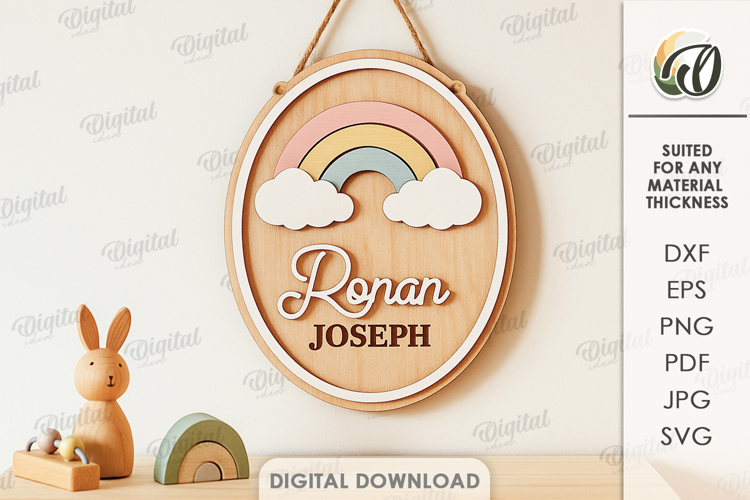 Personalized Childrens Sign Laser Cut. Kids Room Decor SVG