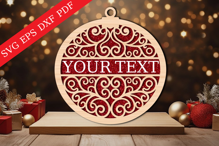 Personalized Christmas Bauble SVG