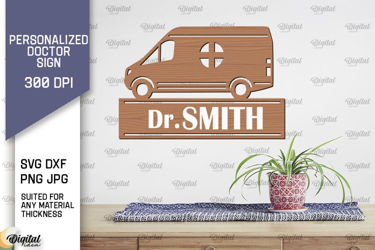 Personalized Doctor Sign Laser Cut. Wall Decor SVG