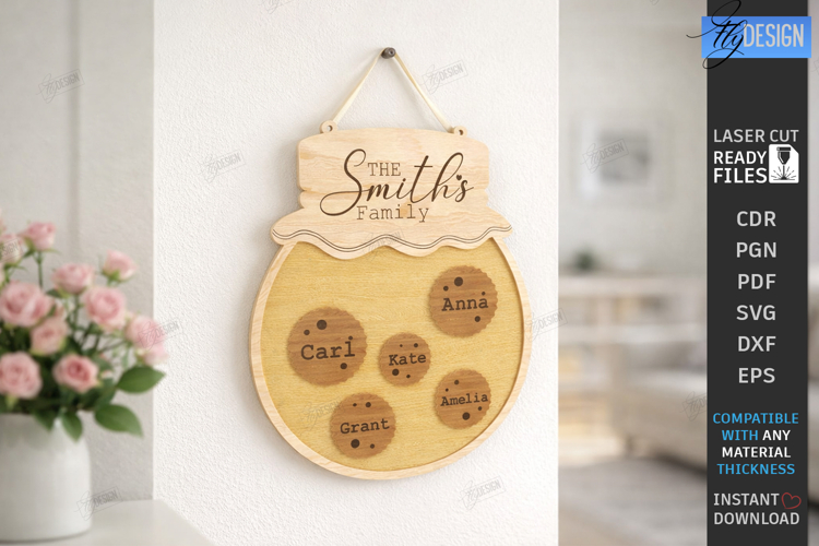 Personalized Family Wall Sign Laser Cut | Wall Decor | Home