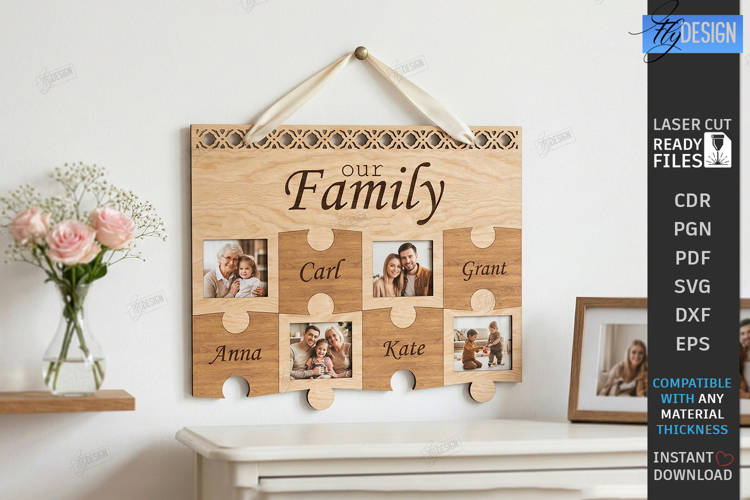 Personalized Family Wall Sign Laser Cut | Wall Decor | Home