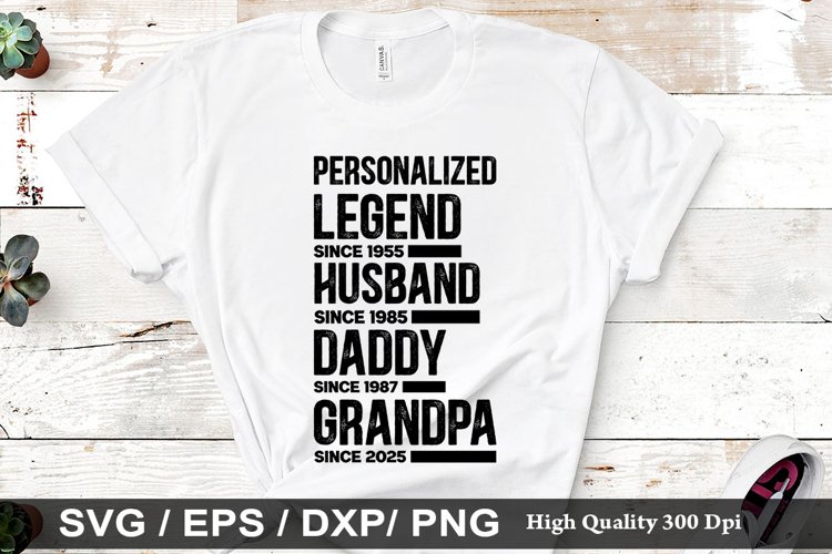 Personalized Legend Husband SVG - Fathers Day Design