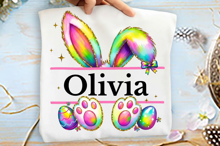 Personalized Name Easter Bunny Ears Png