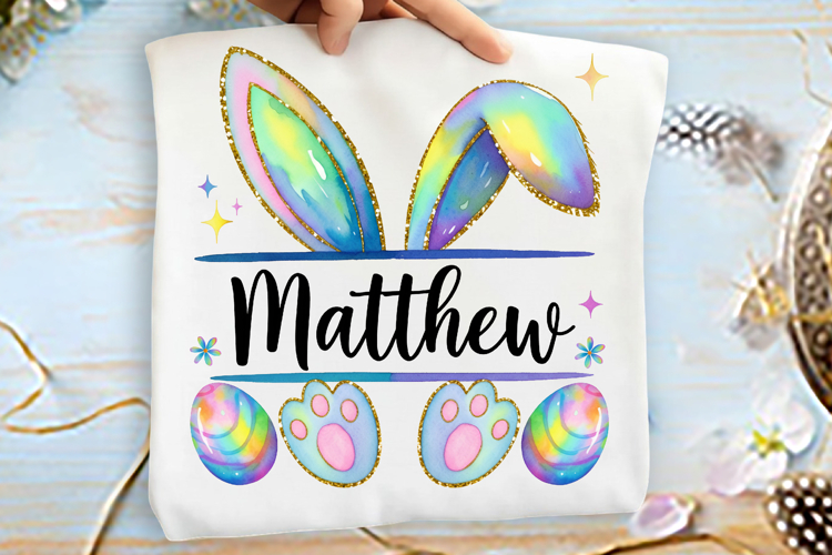 Personalized Name Easter Bunny Ears Png