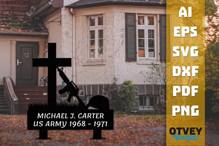 Personalized Outdoor Memorial Soldier Name Lasercut