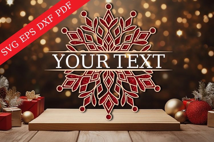 Personalized Snowflake Sign SVG