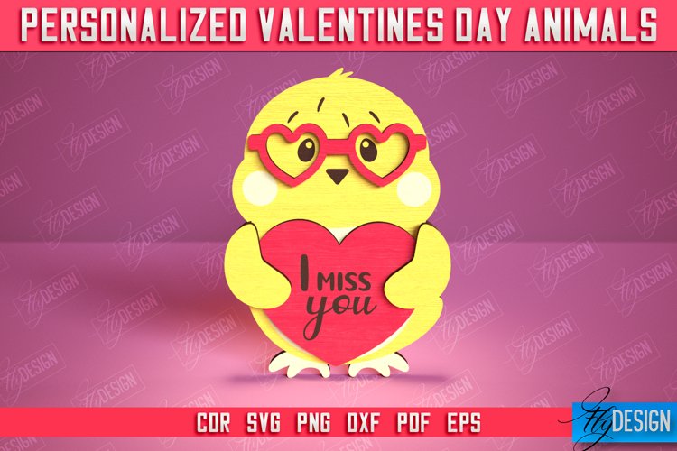 Valentine’s Day Chick | Romantic Gift | Animals Shape | CNC
