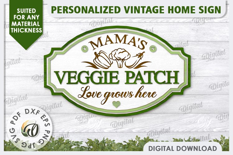 3D Wooden Home Sign Laser Cut. Mamas Sign SVG