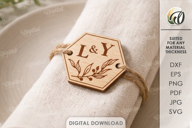 Personalized Name Tag Laser Cut. Engraved Name Tag SVG