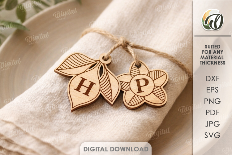 Personalized Name Tag Laser Cut. Engraved Name Tag SVG