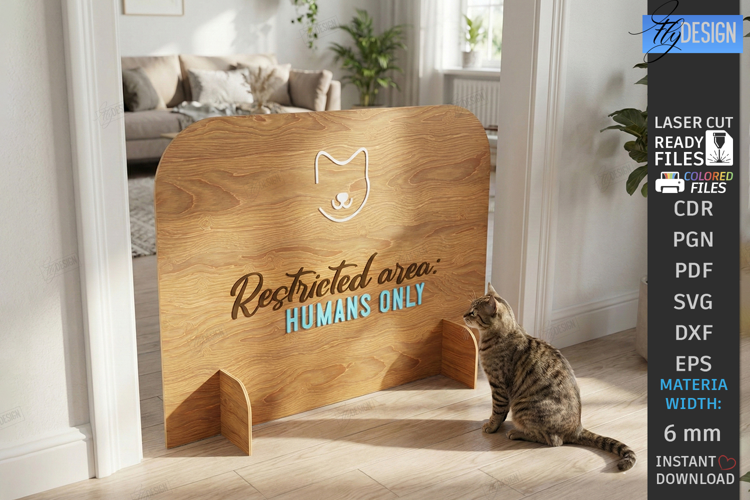 Pet Barrier Laser Cut | Pet Owner | Home Sign | Dog Stopper