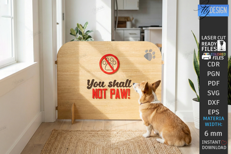 Pet Barrier Laser Cut | Pet Owner | Home Sign | Dog Stopper