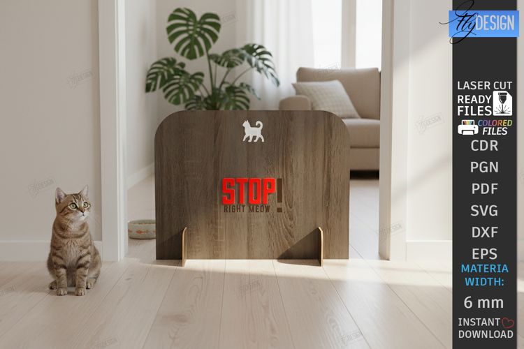 Pet Barrier Laser Cut | Pet Owner | Home Sign | Dog Stopper