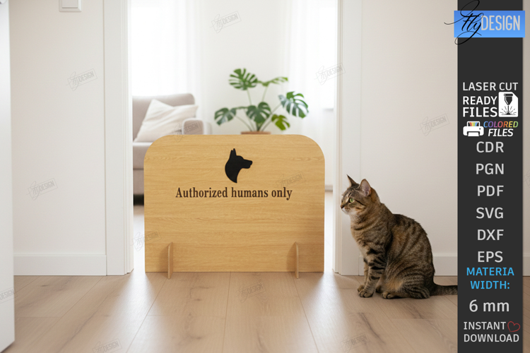 Pet Barrier Laser Cut | Pet Owner | Home Sign | Dog Stopper