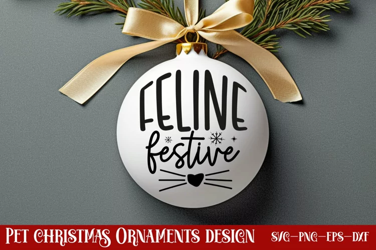 Feline festive SVG